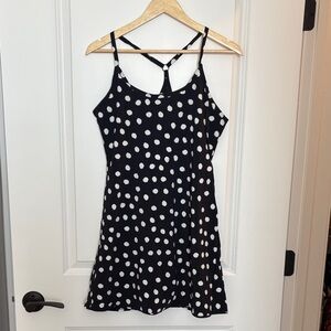 Black and White Polka Dot Exercise Dress Outdoor Voices